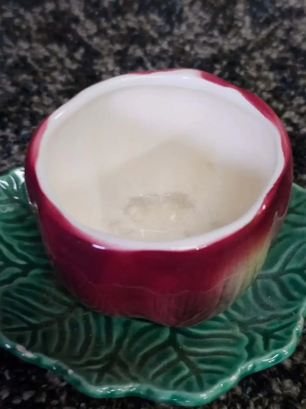 Vintage Ceramic apple Jam Jar with Spoon